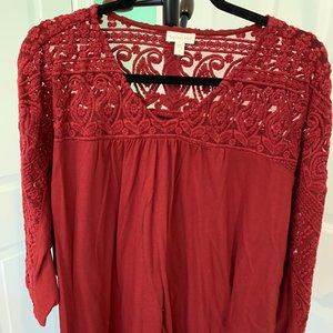 Garnet Hill Batwing Top